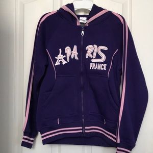 Women’s M Purple Paris France Hoodie (NWT)